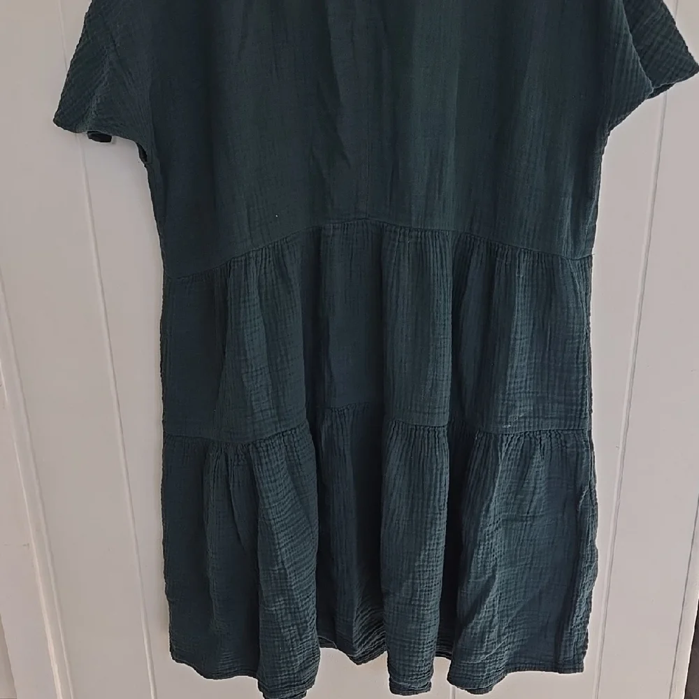 Madewell Lightspun Popover Tiered Mini Dress Size M - Picture 11 of 14